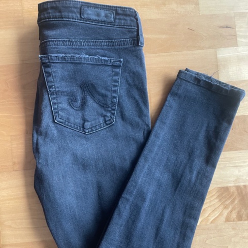 AG black distressed jeans size 29R